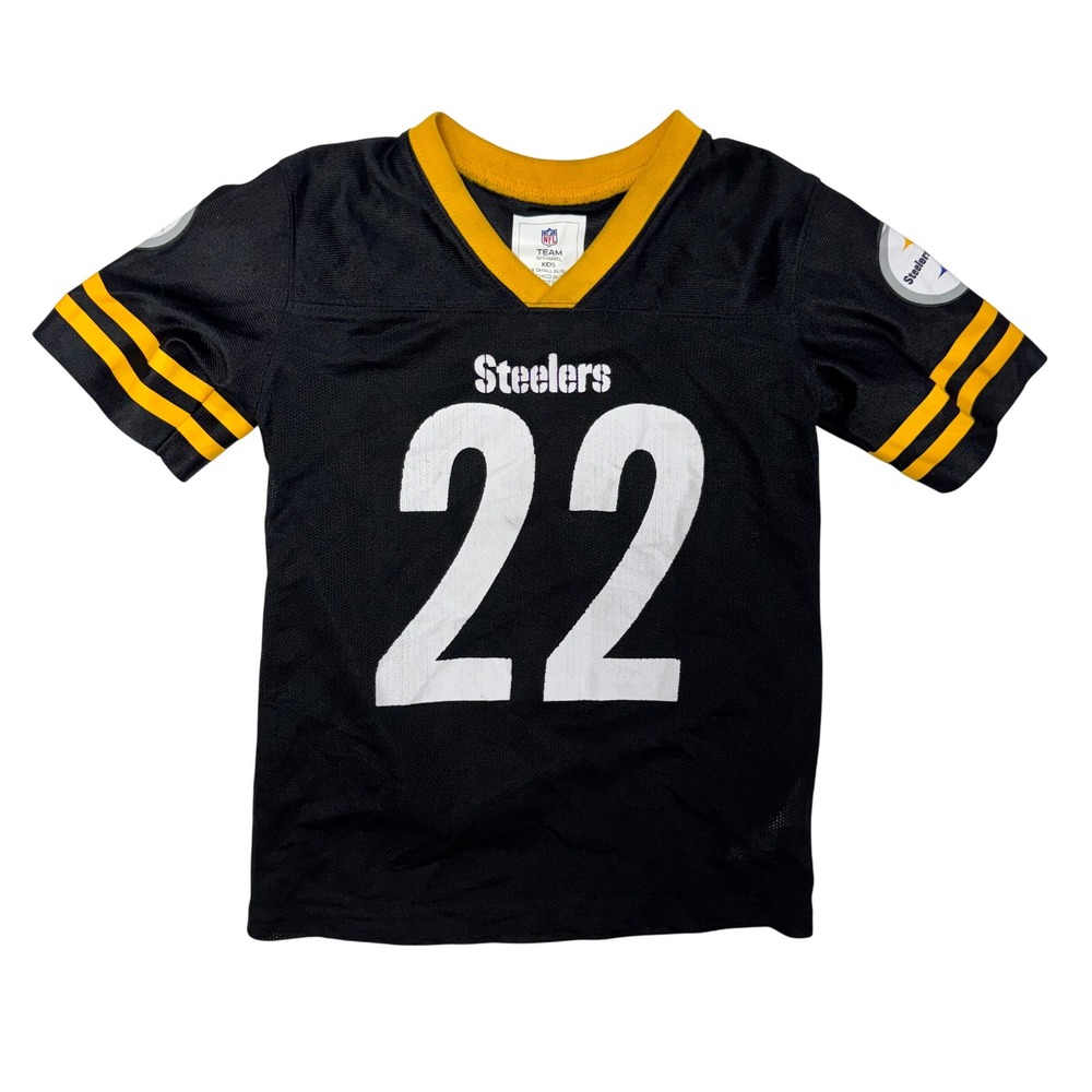 NFL Team Apparel Kids Pittsburgh Steelers Najee Harris 22 Jersey Black XS 4/5